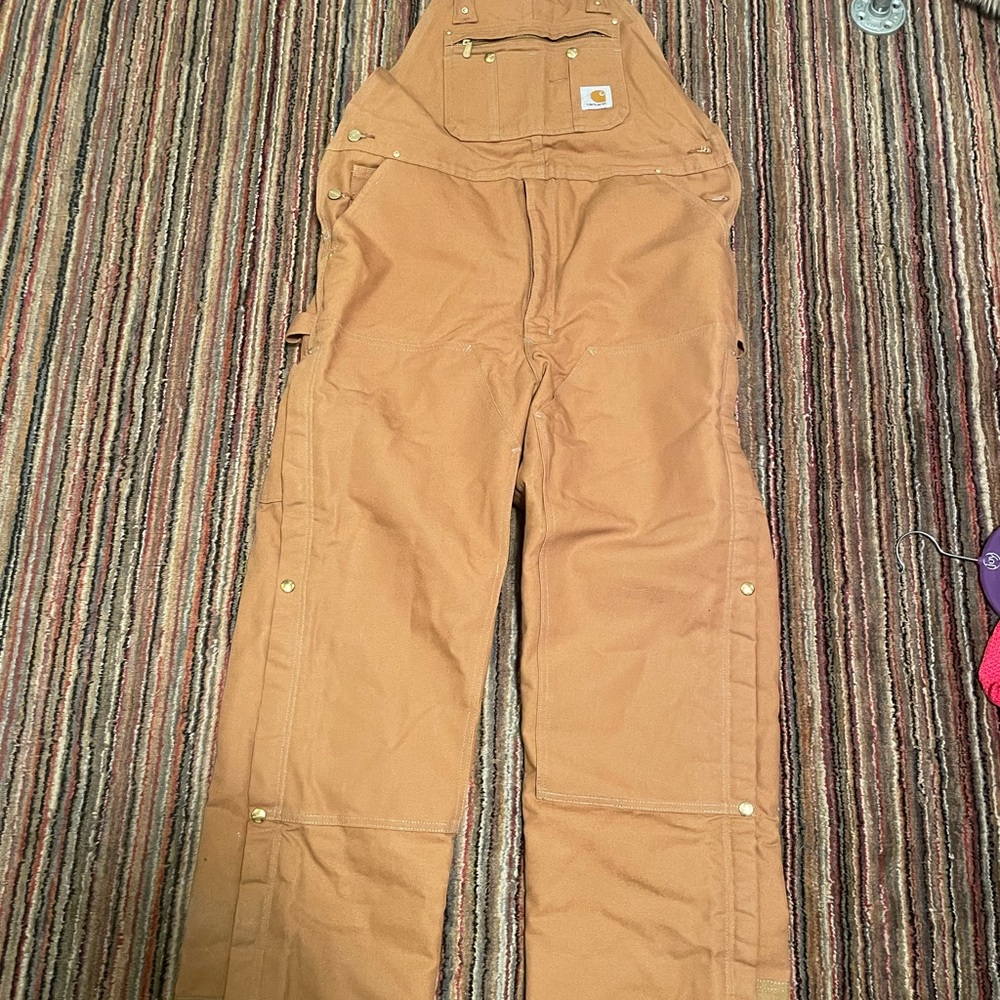 Carhartt Tan Bib Overalls
